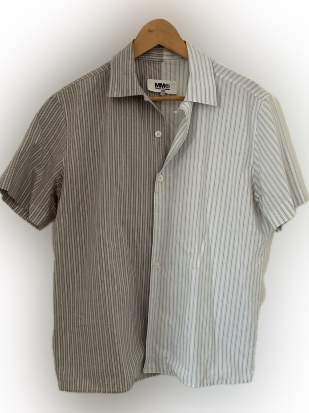 Maison Martin Margiela Two-Tone Striped Shirt